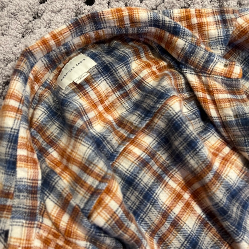 american eagle crop flannel